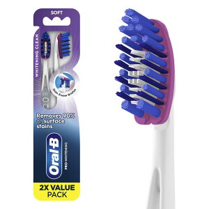 �I�[����B ���u���V 3D�z���C�g �f�B�[�v�X�e�C�������[�o�[ �\�t�g 2�{ Oral-B Toothbrush, 3D White Deep Stain Remover, Soft, 2 Count �y�����񂹏��i�z
