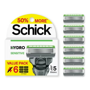 �V�b�N �n�C�h�� �Z���V�e�B�u �����Y�֐n 5���n 6�� �q�����p Schick Hydro Sensitive Mens Razor 5-Blade Refills, 6 Ct Value Pack, Sensitive Skin Razor �y�����񂹏��i�z