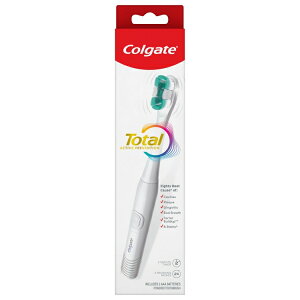 �R���Q�[�g �g�[�^�� �d�r�����u���V �z���C�g ��l�p Colgate Total Battery Powered Toothbrush, , Adult �y�����񂹏��i�z