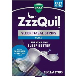 ���B�b�N�X �X���[�v �@�o�g���e�[�v �N���A�^�C�v 52�� Vicks ZzzQuil Sleep Nasal Strips, Clear Nasal Strips Drug Free, 52 Nasal Strips �y�����񂹏��i�z