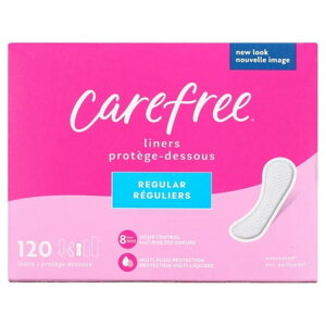 �P�A�t���[ �p���e�B���C�i�[ ���M�����[ �t���b�g ������ 120�� CAREFREE Panty Liners, Regular, Flat, Unscented, 8 Hour Odor Control, 120ct �y�����񂹏��i�z