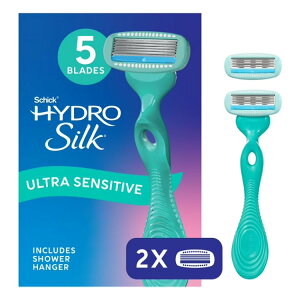 �V�b�N �n�C�h���V���N �E���g���Z���V�e�B�u �����p�J�~�\�� �{�� �֐n2�� Schick Hydro Silk Ultra-Sensitive 5 Blade Razor for Women, 1 Handle, 2 Refills �y�����񂹏��i�z