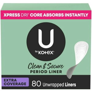 ���[ �o�C �R�e�b�N�X �N���[��&�Z�L���A �p���e�B���C�i�[ ���C�g�z�� ���C�h 80�� U by Kotex Clean & Secure Panty Liners, Light Absorbency, Extra Coverage, 80 Count �y�����񂹏��i�z