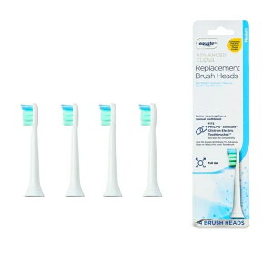 �G�N�G�[�g �A�h�o���X�h�N���[�� �d�����u���V�p �ւ��u���V �z���C�g 4�{ Equate Advanced Clean Replacement Brush Heads Electric Toothbrushes, White (4 Count) �y�����񂹏��i�z