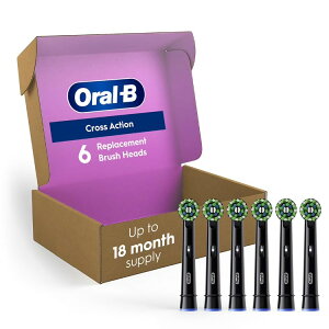 �I�[����B �N���X�A�N�V���� �d�����u���V�p�ւ��u���V�w�b�h 6�{�p�b�N �u���b�N Oral-B Cross Action Replacement Brush Heads for Electric Toothbrush, Pack of 6, Black �y�����񂹏��i�z