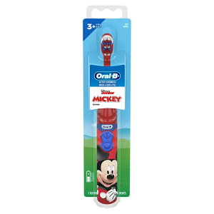 �I�[����B �q�ǂ��p�d�����u���V �~�b�L�[�}�E�X�f�U�C�� ���炩�� 3�Έȏ���� Oral-B Kid's Battery Toothbrush featuring Disney's Mickey Mouse, Soft Bristles, for Kids 3+ �y�����񂹏��i�z
