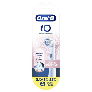 �I�[����B iO �K�����Z���V�e�B�u �d�����u���V �ւ��u���V�w�b�h �z���C�g 4�{���� Oral-B iO Gum & Sensitive Replacement Heads, Electric Toothbrush Brush Heads, White, 4 Count �y�����񂹏��i�z