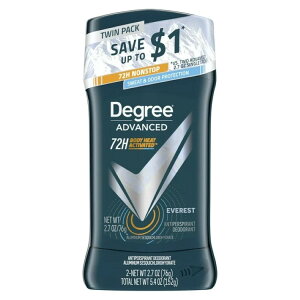 �f�B�O���[ �A�h�o���X�h �����Y �f�I�h�����g�X�e�B�b�N �G�x���X�g 76g 2�{�Z�b�g Degree Advanced Mens Long Lasting Antiperspirant Deodorant Stick Twin Pack, Everest, 2.7 oz �y�����񂹏��i�z