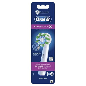 �I�[����B �N���X�A�N�V����X X�t�B�������g�����u���V�w�b�h 4�{���� Oral-B CrossActionX X-Filament Replacement Brush Heads, 4 Count �y�����񂹏��i�z
