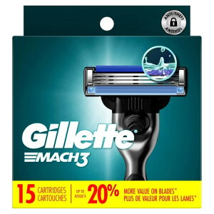 �W���b�g �}�b�n3 �֐n �j���p�J�~�\���֐n 15�� Gillette Mach3 Men's Razor Blades, 15 Blade Refills �y�����񂹏��i�z