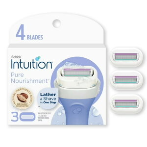 �V�b�N �C���g�D�C�V���� �s���A�i���b�V�������g ���f�B�[�X �֐n 4���n 3�� Schick Intuition Pure Nourishment 4-Blade Women's Razor Refills, 3 Count �y�����񂹏��i�z