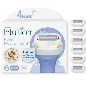 �V�b�N �C���g�D�C�V���� �s���A�i���b�V�������g ���f�B�[�X �֐n 4���n 6�� Schick Intuition Pure Nourishment 4-Blade Women's Razor Blade Cartridge Refills, 6 Count �y�����񂹏��i�z