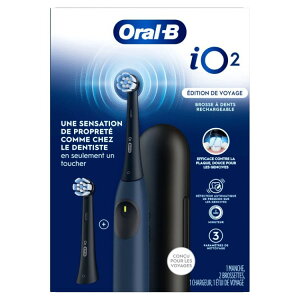 �I�[����B iO2 �d�����u���V �[�d�� �g���x���G�f�B�V���� �_�[�N�u���[ Oral-B iO2 Electric Toothbrush Rechargeable Travel Edition Dark Blue �y�����񂹏��i�z