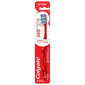 �yMAX20%OFF�N�[�|������z�R���Q�[�g 360 �A�h�o���X�h �I�v�e�B�b�N �z���C�g ��l�p�蓮���u���V �\�t�g Colgate 360 Advanced Optic Adult Manual Toothbrush, Soft �y�����񂹏��i�z