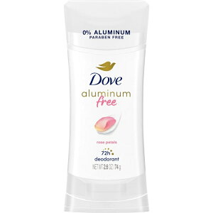 �_�� �A���~�j�E���t���[ �f�I�h�����g �����p ���[�Y�y�^�� 74g Dove Aluminum Free Deodorant for Women Rose Petals, 2.6 oz �y�����񂹏��i�z