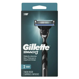 �W���b�g �}�b�n3 �����Y 3���n �J�~�\�� �{��1�{ �֐n2�t �V���o�[ Gillette Mach3 Razor Men 3 Blade Manual Razor ,1 Handle and 2 Blade Refills ,Silver �y�����񂹏��i�z
