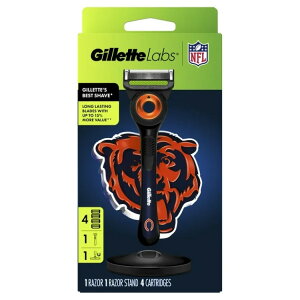 [�����]�W���b�g���{ �����Y�J�~�\�� �V�J�S�x�A�[�Y�����f�U�C�� �{�� �֐n4�t Gillette Labs Official Bears Licensed Razor for Men, 1 Handle, 4 Blade Refills �y�����񂹏��i�z