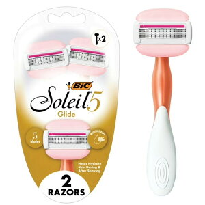 �r�b�N �\���C��5 �O���C�h ���f�B�[�X �g���̂ăJ�~�\�� 5���n 2�{ BIC Soleil 5 Glide Women's 5-Blade Disposable Razors, 2 Count �y�����񂹏��i�z