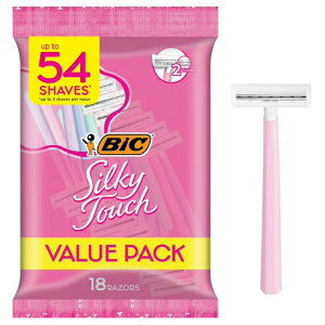 �r�b�N �V���L�[�^�b�` ���f�B�[�X �g���̂ăJ�~�\�� 2���n 18�{ BIC Silky Touch Women's Disposable Razors with 2 Blades, 18-Pack �y�����񂹏��i�z
