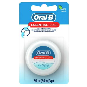 �I�[����B �G�b�Z���V�����t���X �~���g���b�N�X�f���^���t���X 50m Oral-B Essential Floss Mint Waxed Dental Floss 50 m �y�����񂹏��i�z