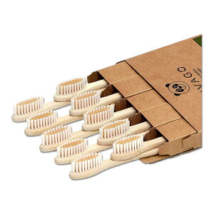 �r�o�S�[ �o���u�[ ���u���V ��l�p �\�t�g �G�R 10�{�Z�b�g VIVAGO Bamboo Toothbrushes 10 Pack BPA Free Soft Bristles Toothbrushe