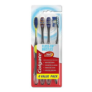 �R���Q�[�g �g�[�^���A�h�o���X �t���X�`�b�v ���u���V ��l�p �\�t�g 4�{�Z�b�g Colgate 360° Total Advanced Floss-Tip Bristles Toothbrush�y�����񂹏��i�z�y���킹�Ĕ��������z