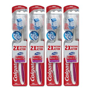 �R���Q�[�g �I�v�e�B�b�N�z���C�g ���u���V ��l�p �z���C�g�j���O �\�t�g Colgate 360 Optic White Platinum Whitening Toothbrush with Tongue and Cheek Cleaner