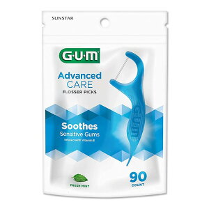 �K�� �A�h���@���X�h �P�A �f���^���t���X �s�b�N �t���b�V���~���g 90�{���� GUM Advanced Care Flossers Fresh Mint Dental String Floss Picks Vitamin E & Fluoride �r�^�~��E �t�b�f �X�g�����O�y�����񂹏��i�z