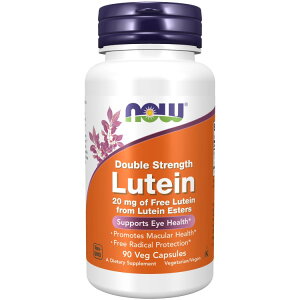 �i�E�t�[�Y ���e�C�� �T�v�������g 20mg 90�� NOW Foods Lutein �x�W�J�v�Z�� ��3������ Double Strength