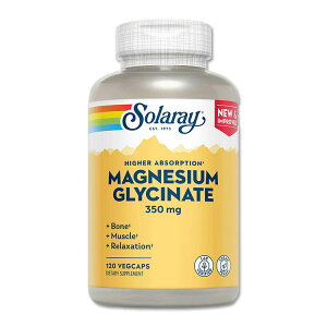 �\�����[ �}�O�l�V�E���O���V�l�[�g �T�v�������g 350mg �x�W�^�u���J�v�Z�� 120�� Solaray Higher Absorption Magnesium Glycinate VegCaps �~�l���� ���z��