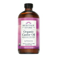 ヘリテージストア オーガニックキャスターオイル 473ml (16floz) Heritage Store Organic Castor Oil ひ…