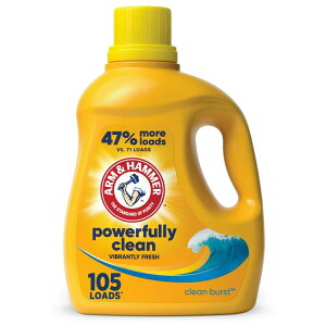 �A�[�����n���}�[ �N���[���o�[�X�g �t�̐����� 105�� Arm & Hammer Clean Burst, 105 Loads Liquid Laundry Detergent, 105 fl oz �y�����񂹏��i�z