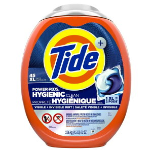 �^�C�h �n�C�W�j�b�N�N���[�� �p���[�|�b�Y �����܃p�b�N �I���W�i���̍��� 45�� Tide Hygienic Clean Power PODS Laundry Detergent Pacs, Original, 45 Ct �y�����񂹏��i�z