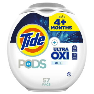 �^�C�h �|�b�Y �E���g���I�L�V �t���[ �����܃p�b�N �������E��h���^�C�v 57�� Tide PODS Ultra OXI Free Laundry Detergent Pacs, 57 Count �y�����񂹏��i�z