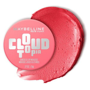 ���C�x���� �N���E�h�g�s�A �z�C�b�v�u���b�V�� ���[�����b�g���[�Y ��60mL Maybelline Cloudtopia Whipped Blush, Blurred Matte Finish Cheek & Lip Mousse, Moonlit Rose �y�����񂹏��i�z
