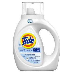 �^�C�h �t���[���W�F���g�� �q�����p �t�̐����� ��h���� ������ 1.01L 25�� Tide Free & Gentle Laundry Detergent Liquid, Unscented, 34 fl oz, 25 Loads �y�����񂹏��i�z