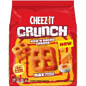 �`�[�Y�C�b�g �N�����` �L�b�N�� �i�`���`�[�Y �x�C�N�h�X�i�b�N 184g Cheez-It Crunch Kick'n Nacho Cheese Cheesy Baked Snacks 6.5 oz �y�����񂹏��i�z