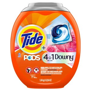 �^�C�h �|�b�Y �����܃p�b�N �_�E�j�[�t���b�V�� 77���� Tide PODS Laundry Detergent Pacs with a Touch of Downy Freshness, 77 Count �y�����񂹏��i�z
