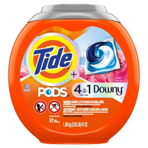 �^�C�h �|�b�Y �����܃p�b�N �_�E�j�[�t���b�V�� 57���� Tide PODS Laundry Detergent Pacs with a Touch of Downy Freshness, 57 Count �y�����񂹏��i�z