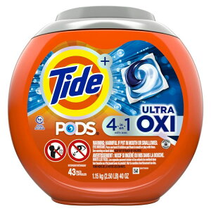 �^�C�h �|�b�Y �t�̐����܃J�v�Z�� �E���g�� �I�L�V 43���� Tide PODS Laundry Detergent Packs, Ultra Oxi, 43 Count �y�����񂹏��i�z