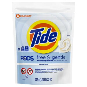 �^�C�h�|�b�Y �����܃p�b�N �t���[���W�F���g�� ��h���� ������ 31�� Tide PODS Laundry Detergent Pacs, Free and Gentle, Unscented, 31 Ct �y�����񂹏��i�z