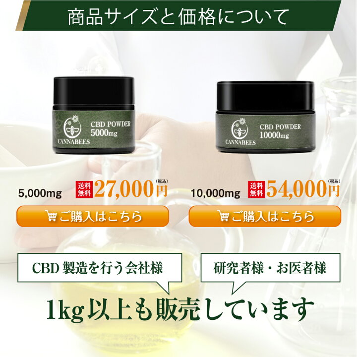 楽天市場】【新基準対応】CBD アイソレート パウダー 10,000mg 10g 