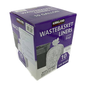 【閉店在庫処分セール！】 カークランド ゴミ袋 37.8L 透明 500枚入り KS 10GAL Waterbasket Liner