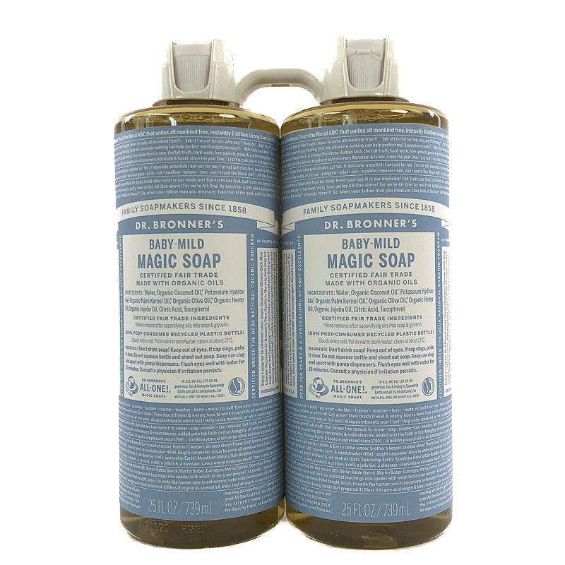 ドクターブロナー マジックソープ 全身洗浄料 (ベビーマイルド) 739ml×2本 Organic Magic Soap Baby Mild |  Costcost21＋