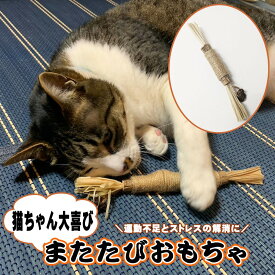 猫用 おもちゃ 天然またたびトイ ペット 歯ぎしり棒 天然木 スティック 麻縄 スティック またたびの木 またたび マタタビ リラックス イライラ ストレス発散 玩具 ペット用品 猫用品 送料無料
