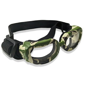 カモフラ カモフラージュ 犬用 小型犬用 メガネ ゴーグル 保護 眼鏡ドッグゴーグル サングラス 紫外線 怪我 病気 車酔い 対策 ペット 猫 犬 クリアレンズ トイプードル ミニチュアダックス ビーグル ツーリング ドライブ バイク 自動車 ギフト プレゼント メール便送料無料