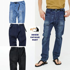ROKX ���b�N�X �X�g���b�`�f�j�� �t�@�e�B�[�O�p���c �N���C�~���O�p���c DENIM FATIGUE PANTS RXMS191008/��������