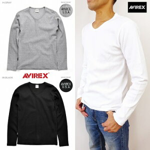 ArbNX TVc u VlbNTVc AVIREX DAILY L/S RIB V NECK TEE 7834930018