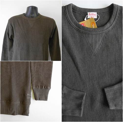 ヘルスニット Health knit スーパーヘビーワッフル スウェット長袖Tシャツ/993/Ｍ・Ｌ/ナチュラル・ダークブラウン・ダークネイビー |  C C COMPANY