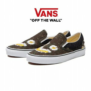VANS �o���Y �����Y �N���b�V�b�N �X���b�|�� �u���b�N/CLASSIC SLIP-ON MEMS (Mutated Daisy) Black/Freesia/VN0A33TB9FV